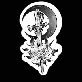 Tattoo Adaga e Flores